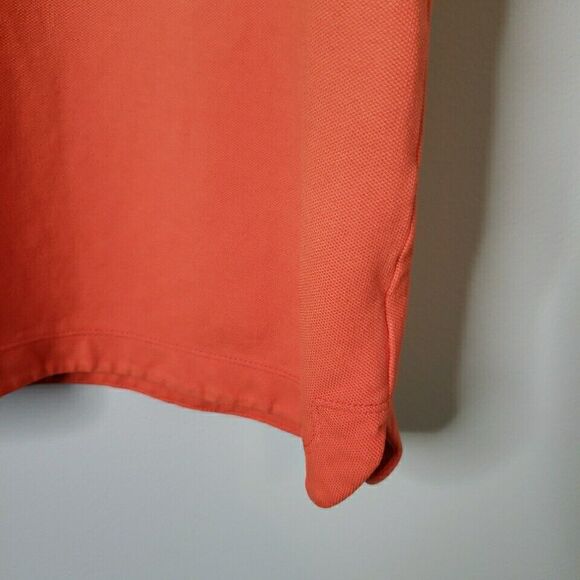 Lands End Womens Polo Shirt Orange Peach Ombre Casual Summer Top Golf Size Large - Picture 4 of 15